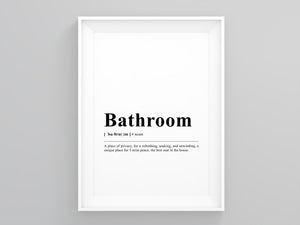 Bathroom Definition Poster