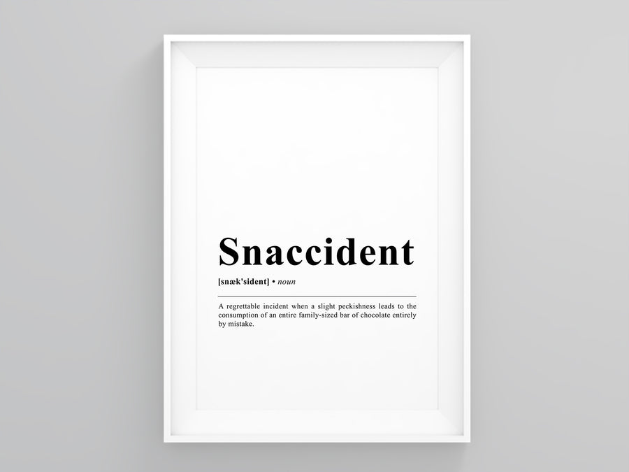 Snaccident Definition Poster