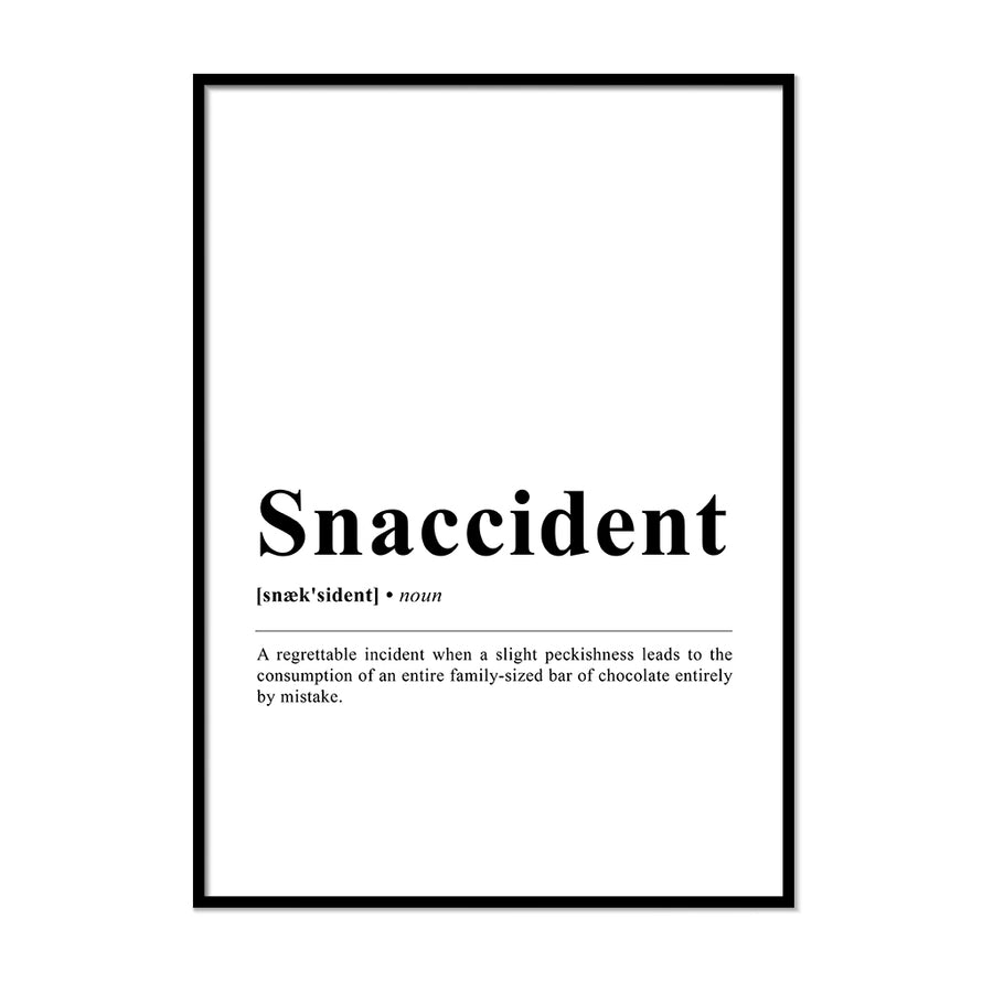 Snaccident Definition Wall Print