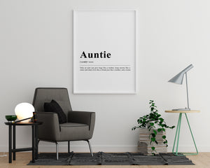 Auntie Definition Print