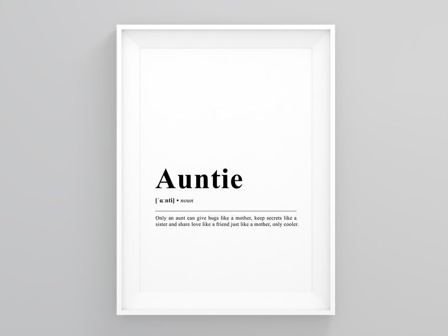 Auntie Definition Poster