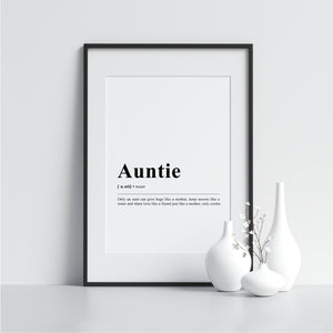 Auntie Funny Definition Poster