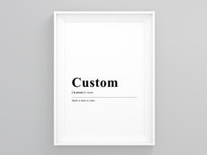 Custom Definition Print