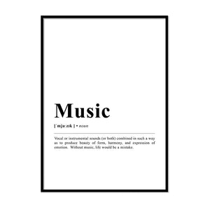 Music Definition Wall Print