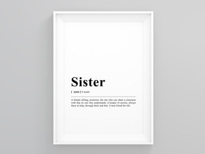 Sister Definition Poster