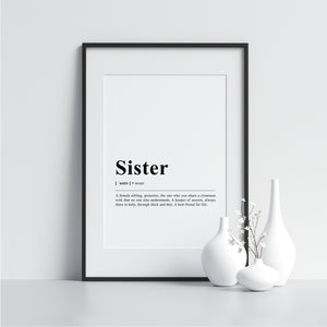 Sister Funny Definition Poster