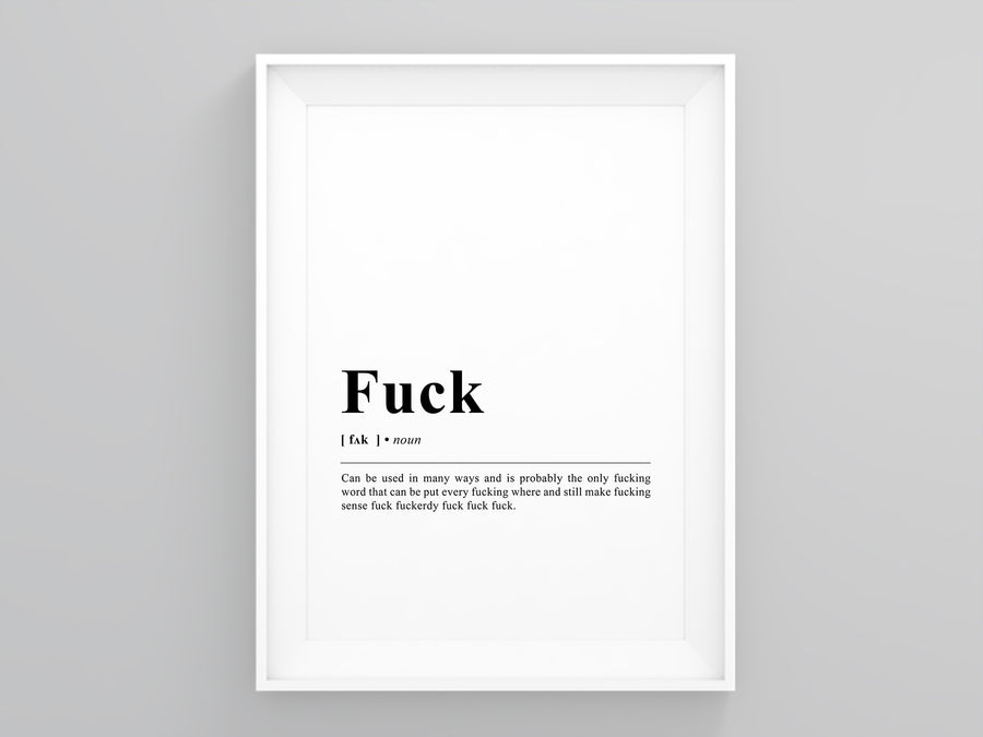 Fuck Definition Poster