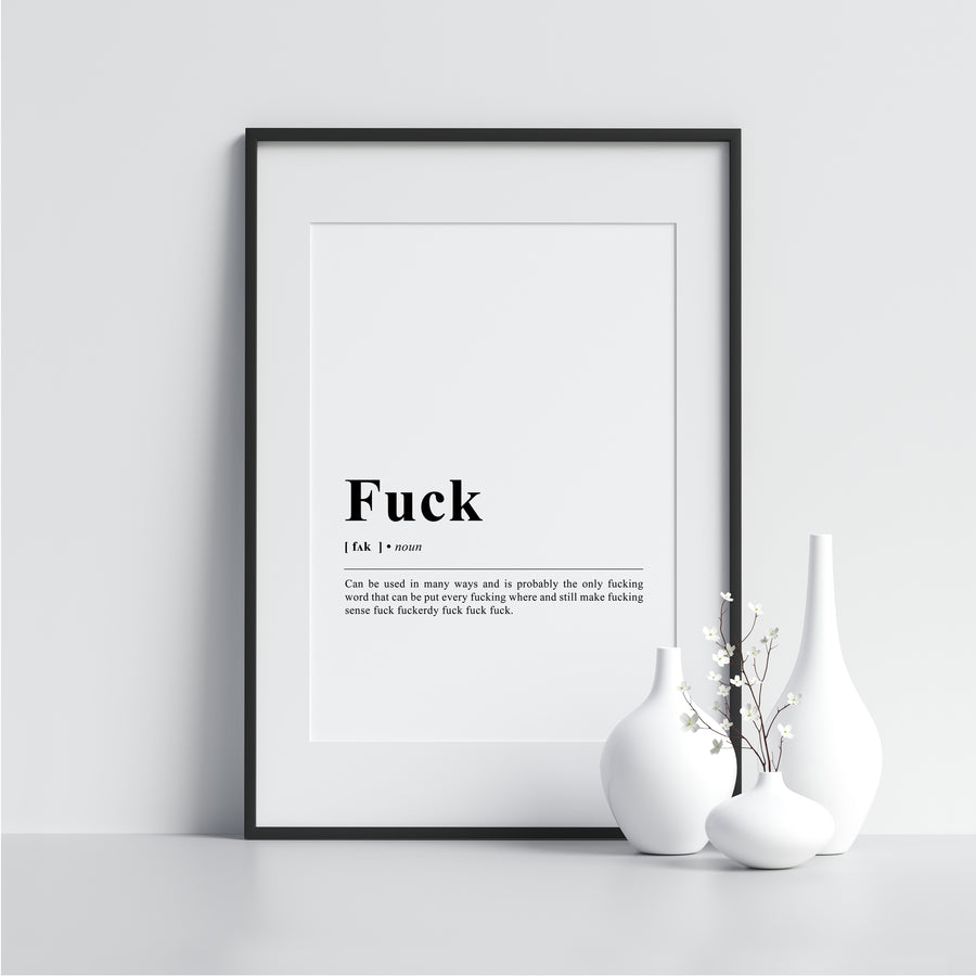 Fuck Funny Definition Poster