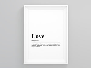 Love Definition Print
