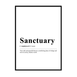 Sanctuary Definition Wall Print