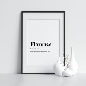 florence Funny Definition Poster