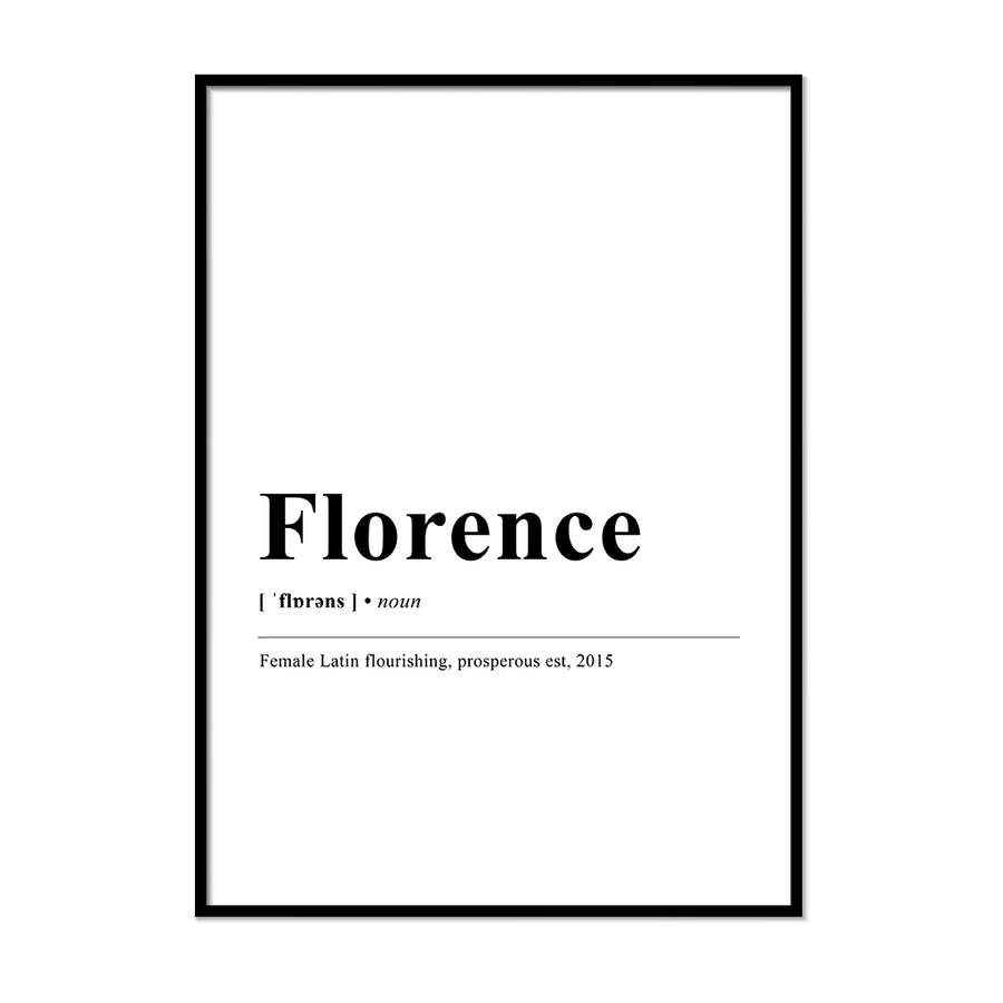 florence Definition Wall Print