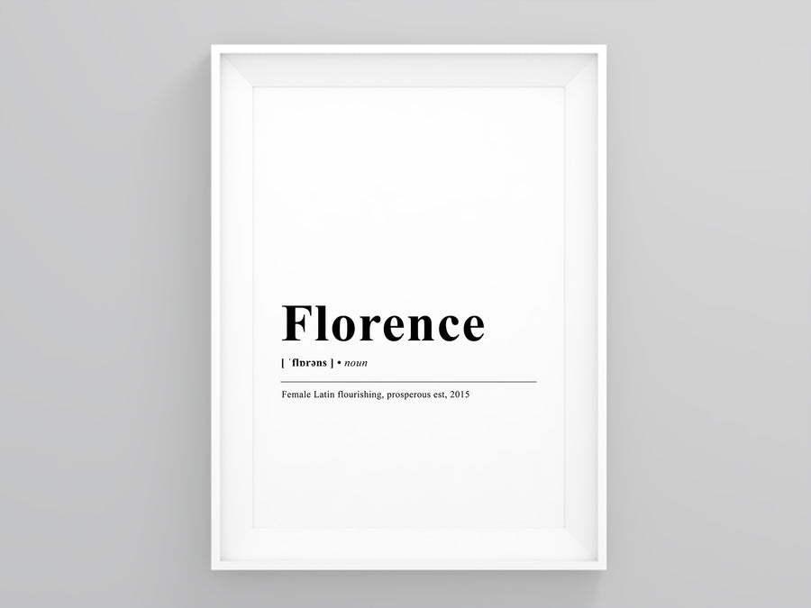 florence Definition Poster