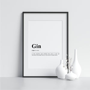 gin Funny Definition Poster