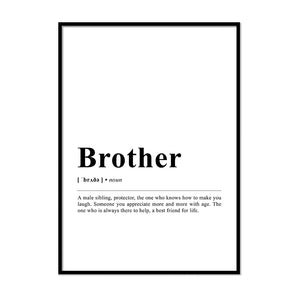 Brother Definition Wall Print