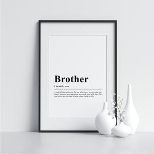 Brother Funny Definition Poster