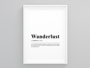 Wanderlust Definition Poster