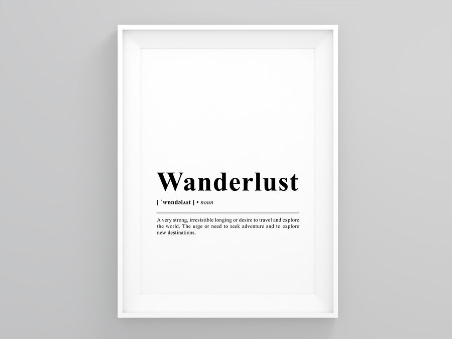 Wanderlust Definition Poster