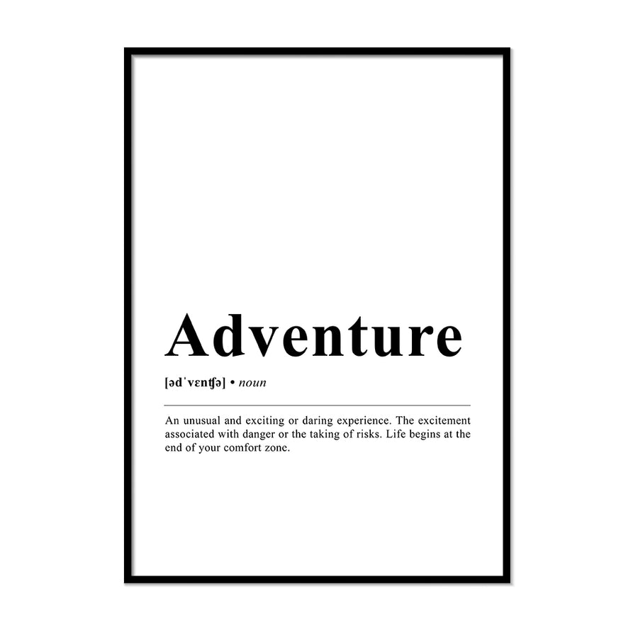 Adventure Definition Wall Print