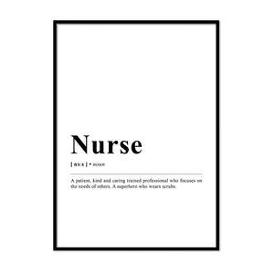 Nurse Definition Print | Printers Mews
