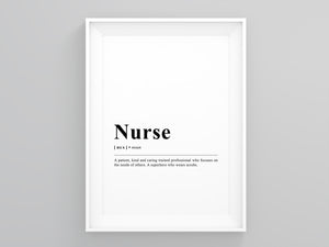 Nurse Definition Print