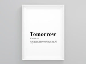 Tomorrow Definition Poster