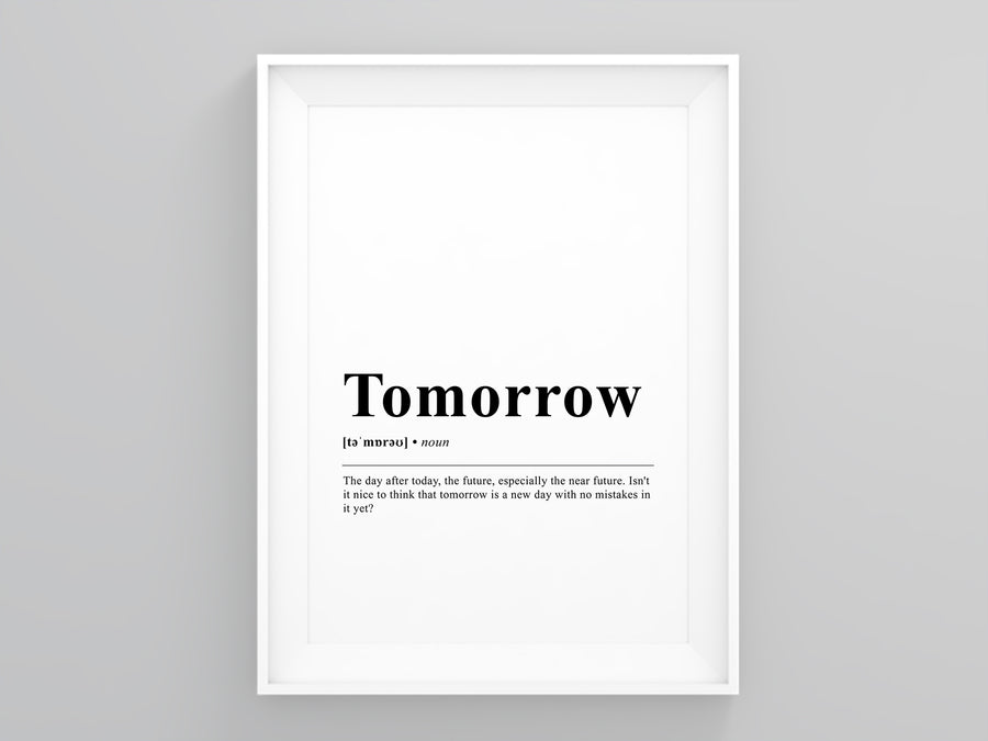 Tomorrow Definition Poster