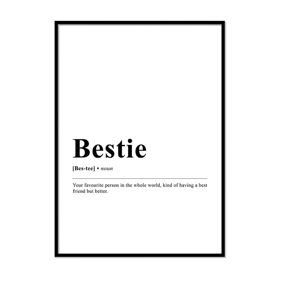 Bestie Definition Wall Print