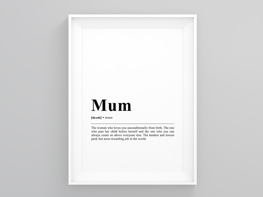 Mum Definition Poster