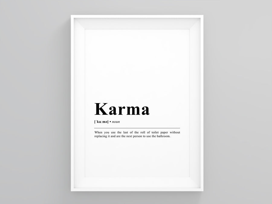 Karma Definition Poster