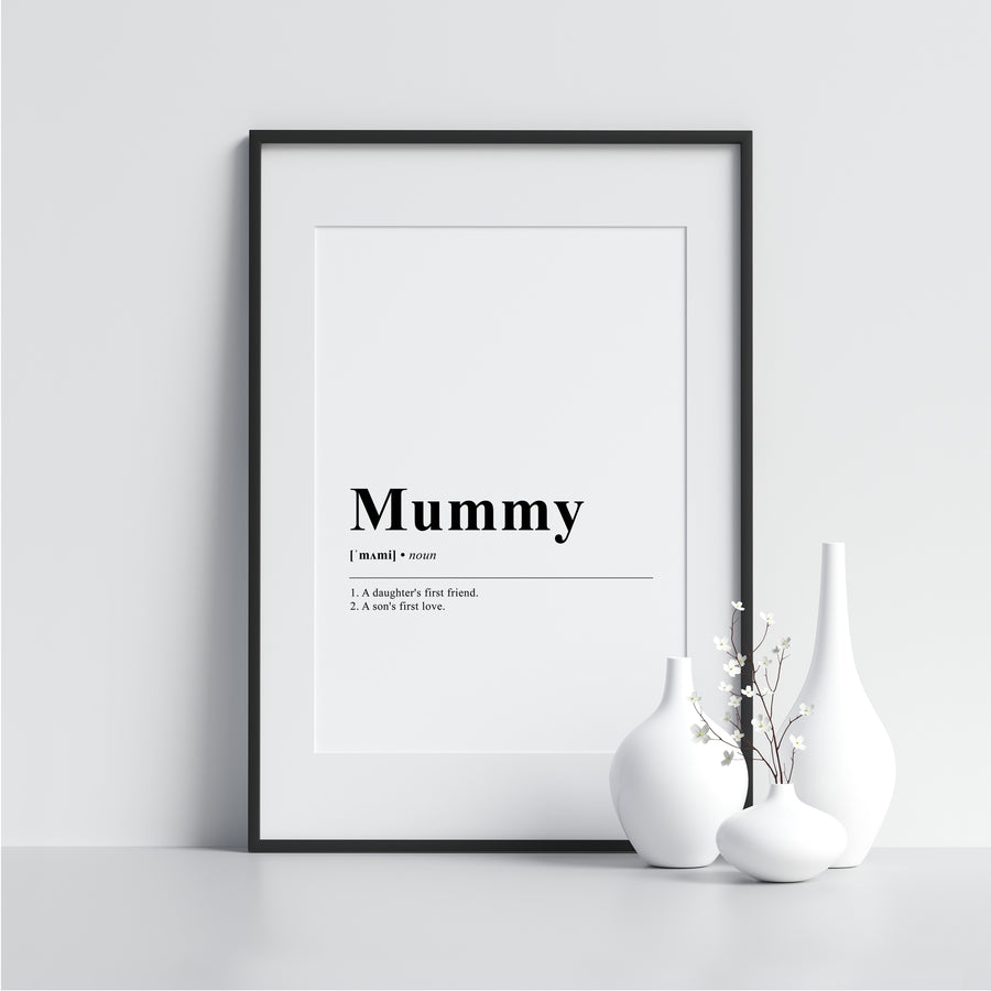 Mummy Funny Definition Poster