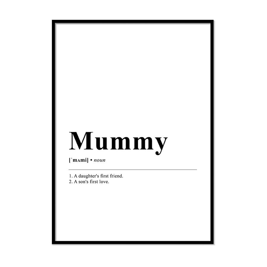 Mummy Definition Wall Print