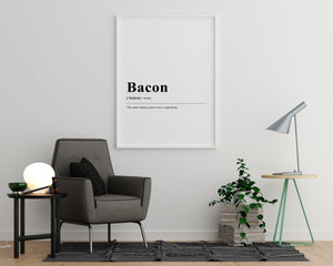 Bacon Definition Print