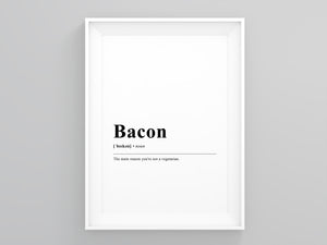 Bacon Definition Poster