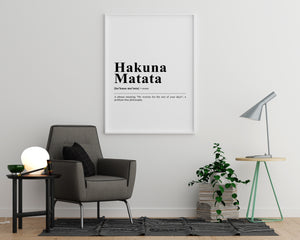 Hakuna Matata Definition Print