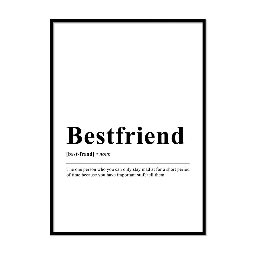Bestfriend Definition Wall Print