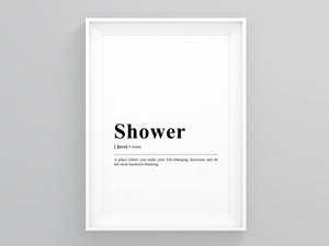 Shower Definition Poster