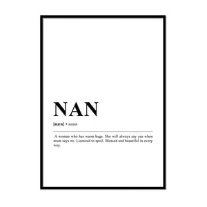 Nan Definition Print | Printers Mews