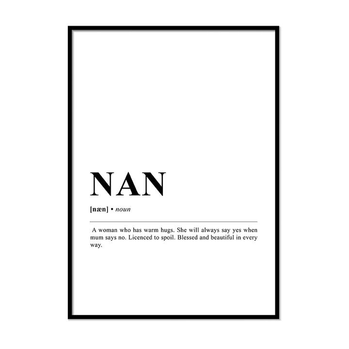 Nan Definition Print | Printers Mews