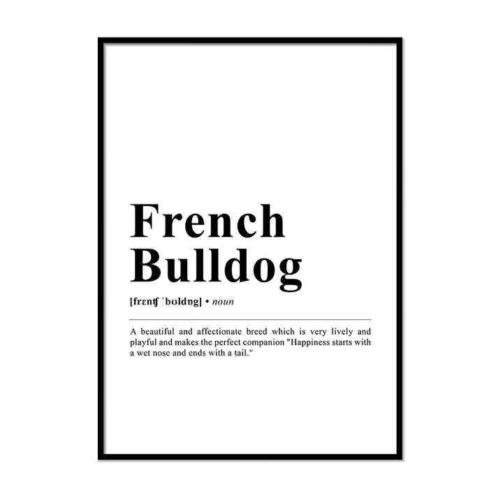French Bulldog Definition Print | Printers Mews