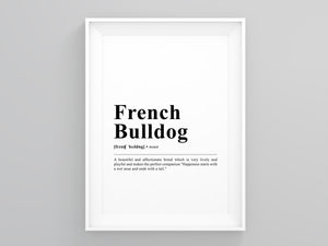 French Bulldog Definition Print