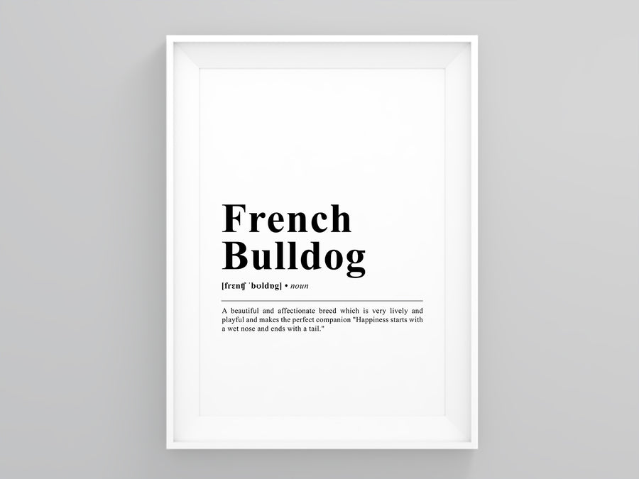 French Bulldog Definition Print