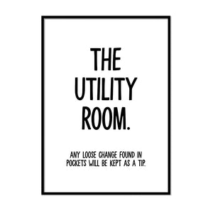 The Utility Room Sign | Printers Mews