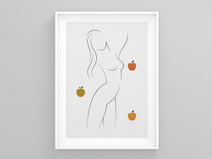 Women Form  Burnt Orange Poster | Printers Mews