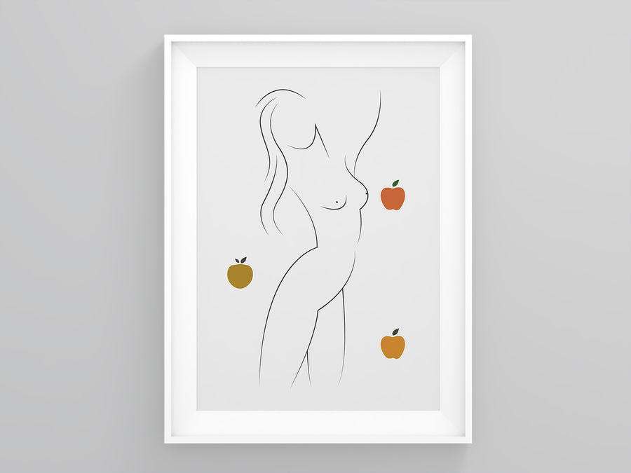 Women Form  Burnt Orange Poster | Printers Mews