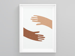 Hand Holders Neutral Colors Wall Art | Printers Mews