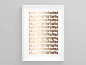 Abstract Orange Lines Poster | Printers Mews
