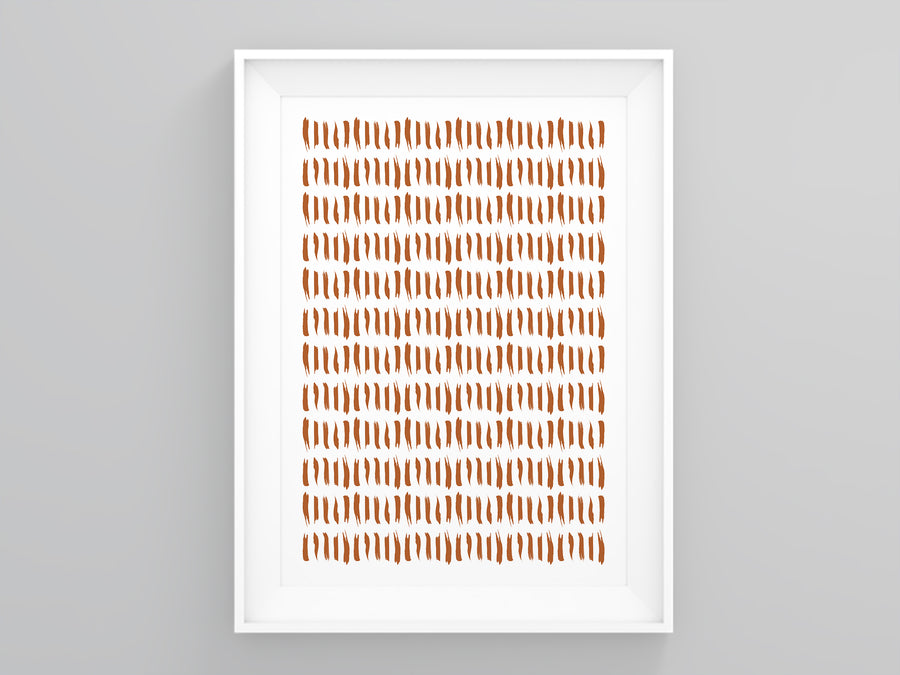 Abstract Orange Lines Poster | Printers Mews