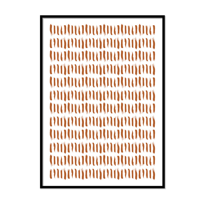 Abstract Orange Lines Terracotta Print | Printers Mews